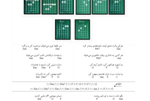 آکورد بیا شهر و چراغون کن