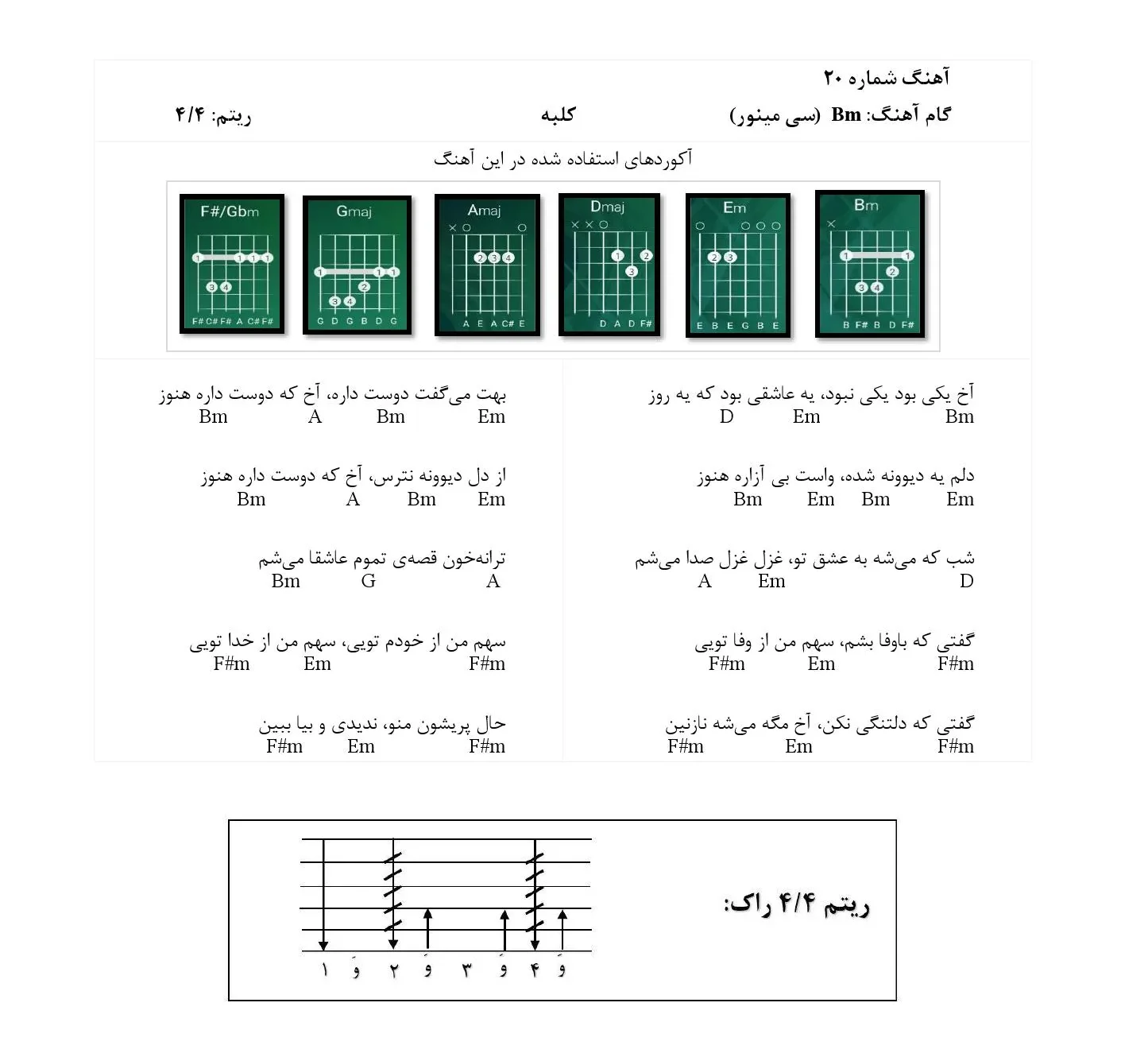 آکورد شب که میشه